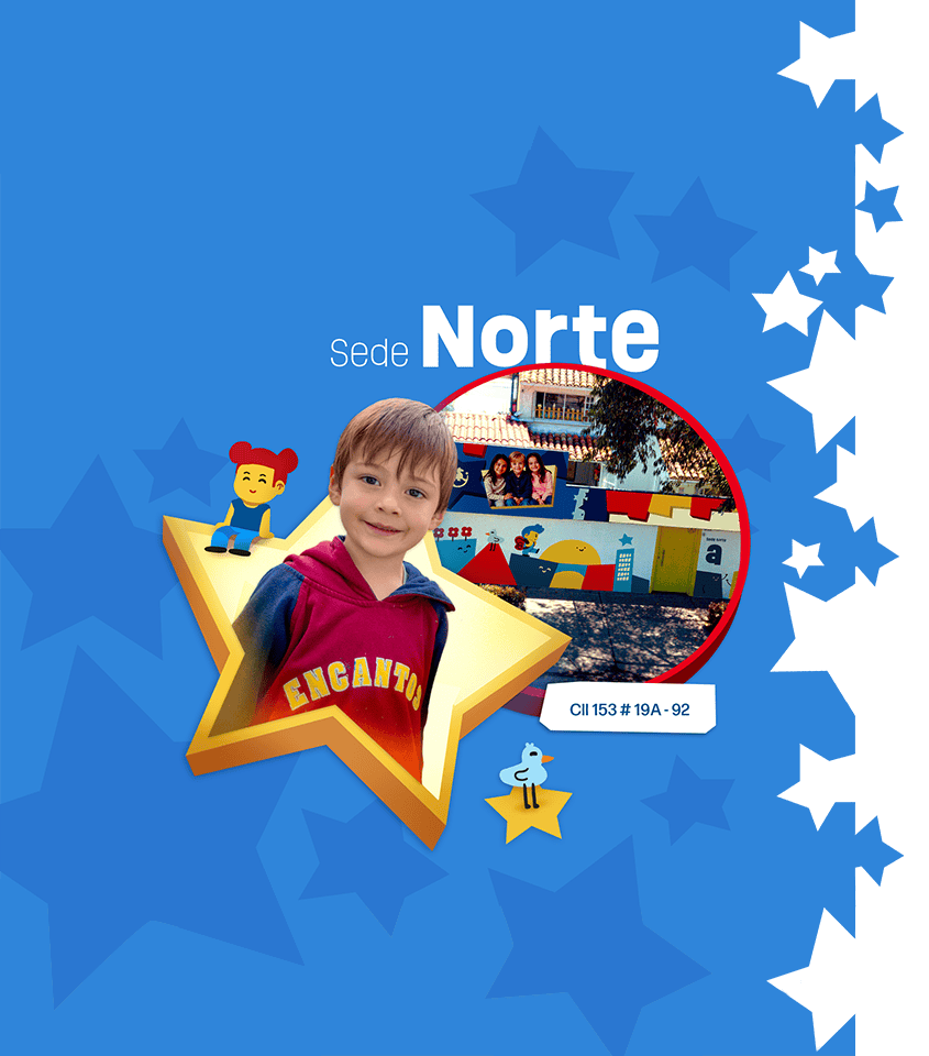 Sonriente niño en jardín infantil Pequeños Encantos.